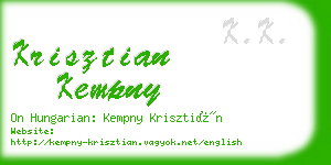 krisztian kempny business card